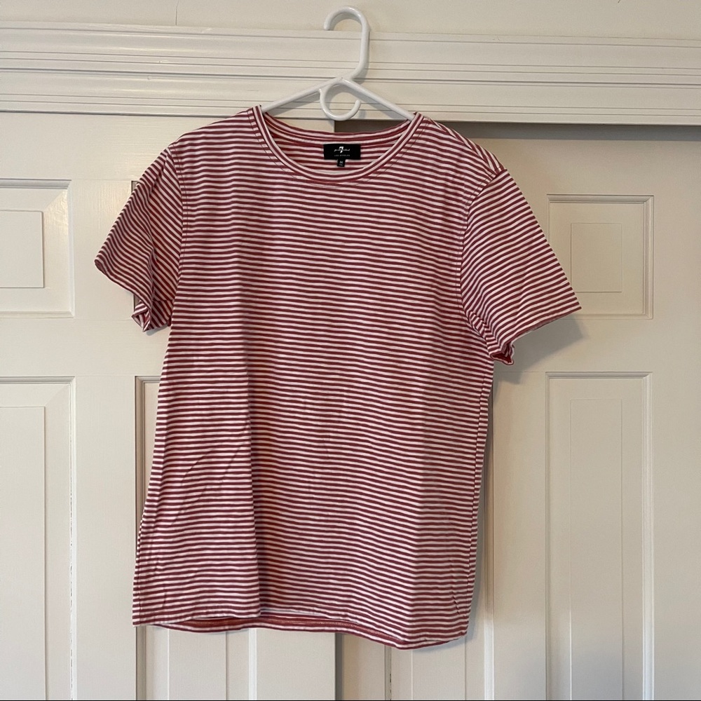 7 For All Mankind Striped T-Shirt